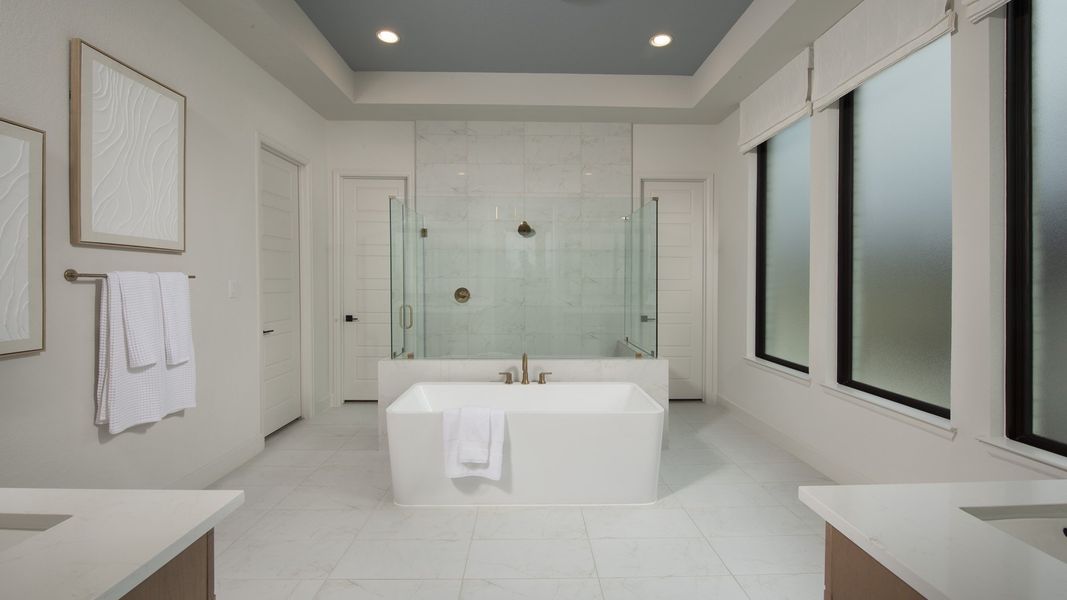 Representative furnished interior of a home built from the 3525W by Perry Homes in Meridiana, Rosharon (Image 8).