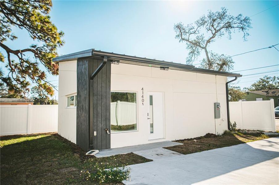 Exterior details and patio area of a home in , St. Petersburg (Image 2). Exterior details and patio area of a home in , St. Petersburg (Image 2).
