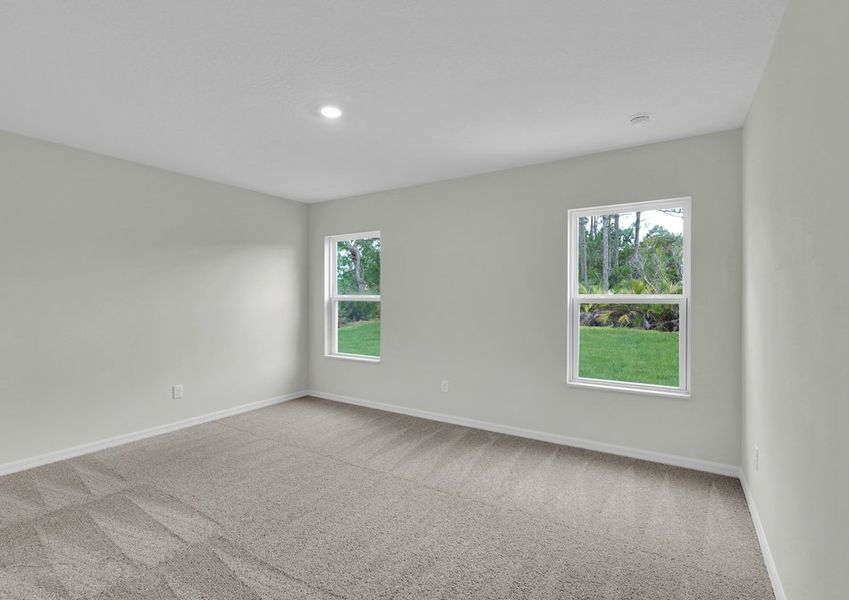 Rest and relaxation await in the master bathroom