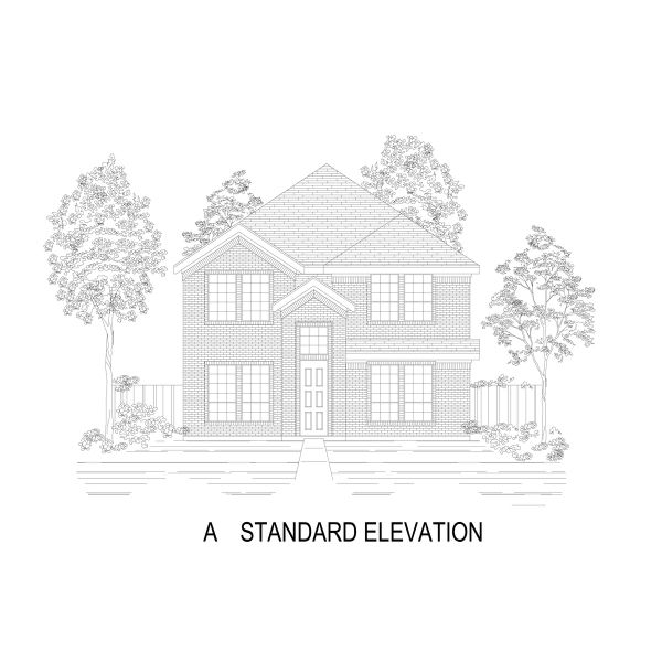 Representative rendering of the exterior for the Georgetown R by First Texas Homes (Image 3).