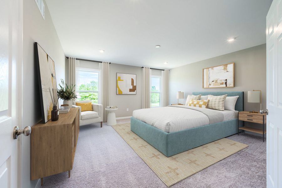 Representative furnished interior of a home built from the Rhodes by Fischer Homes in Twin Lakes, Hoschton (Image 6).