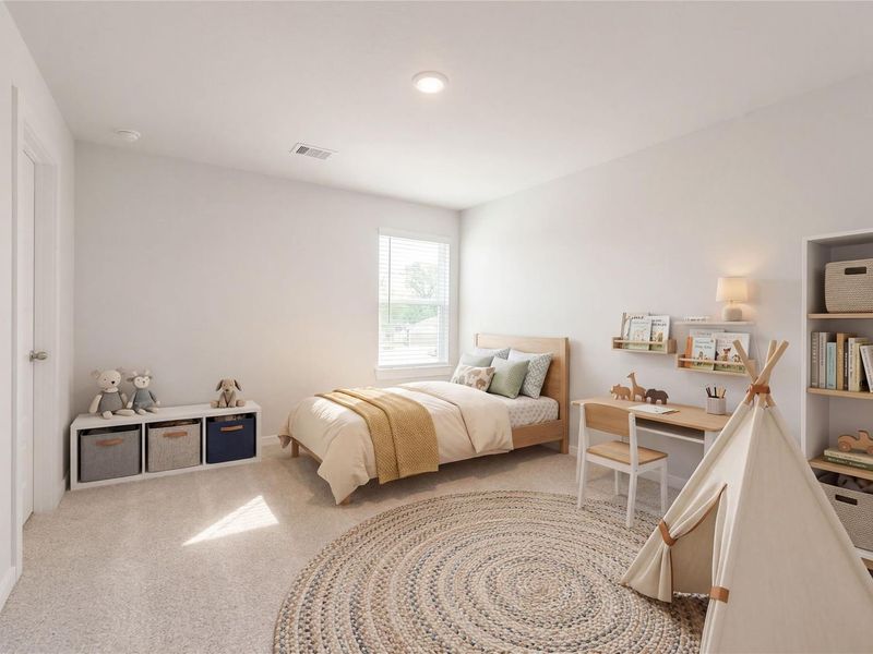 Furnished interior view inside a new home in Caney Creek Place, Conroe (Image 15).