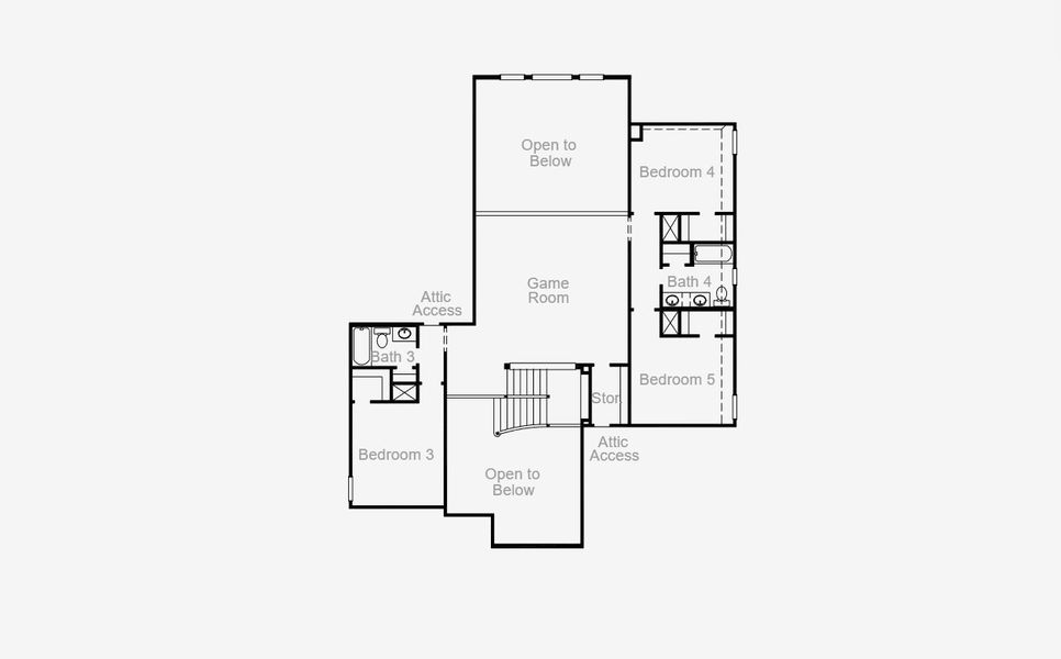 2D floor plan layout for the Bandera by Coventry Homes in Painted Tree 70', McKinney, TX (Image 4).