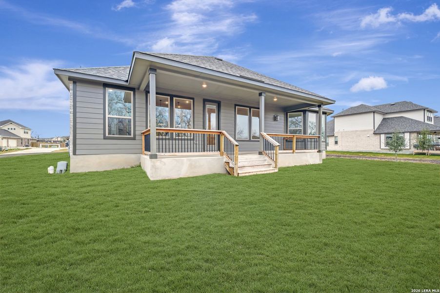 Exterior details and patio area of a home in Everly Estates, San Antonio (Image 23).