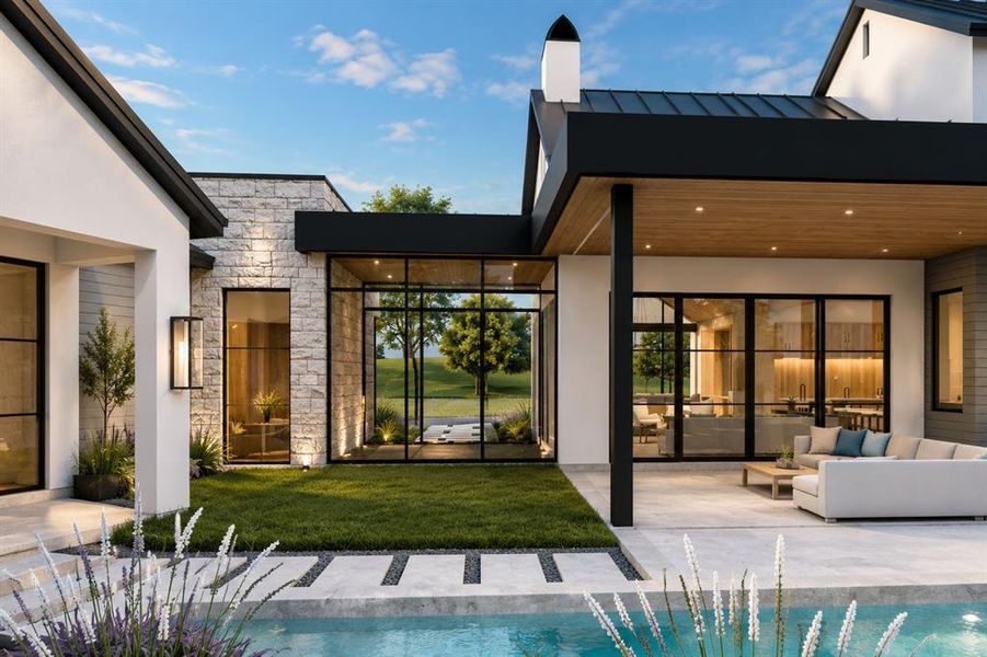 Exterior details and patio area of a home in , Bartonville (Image 4).