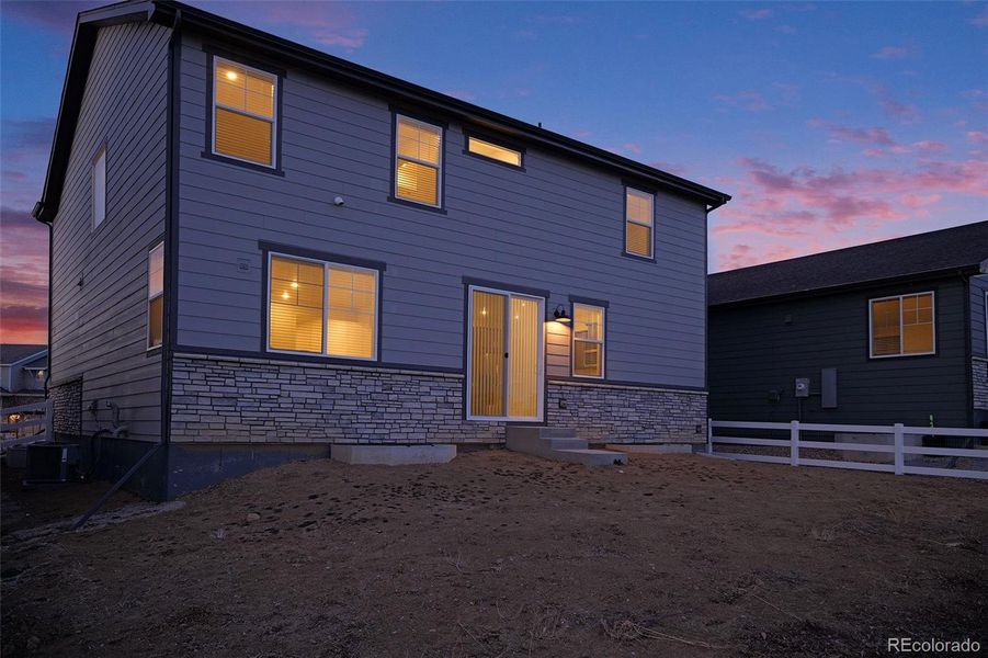 Exterior details and patio area of a home in Murphy Creek, Aurora (Image 30).