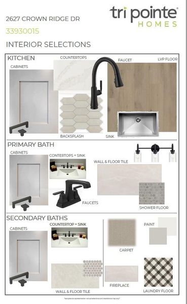 Sample of building materials used in homes in Sienna 60’, Missouri City (Image 8).