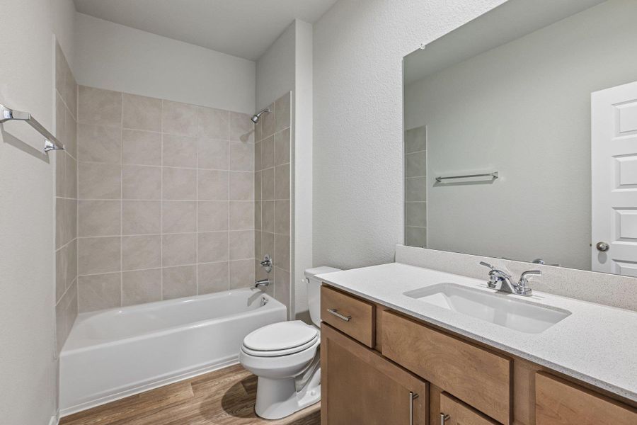 Furnished interior view inside a new home in Cloverleaf, Austin (Image 11). Furnished interior view inside a new home in Cloverleaf, Austin (Image 11).