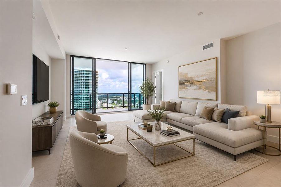 Furnished interior view inside a new home in , St. Petersburg (Image 7).