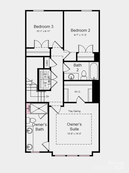 Structural options added include: 4th bedroom with a full bath in place of a flex room with a half bath.