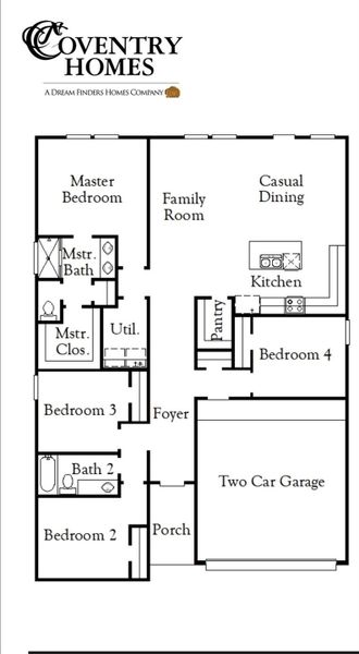 2D floor plan layout of this home in Sundance Cove, Crosby, TX (Image 2). 2D floor plan layout of this home in Sundance Cove, Crosby, TX (Image 2).