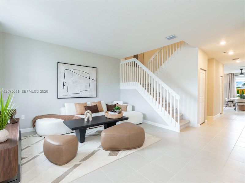 Furnished interior view inside a new home in Wildwood Groves, Miami (Image 12).