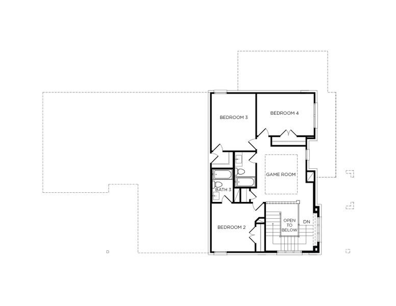 2D floor plan layout for the Prevost by Tricoast Homes in Sunterra 50s, Katy, TX (Image 10). 2D floor plan layout for the Prevost by Tricoast Homes in Sunterra 50s, Katy, TX (Image 10).