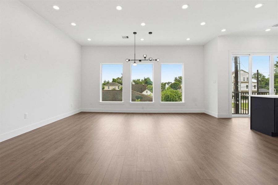 Open concept living area with abundant natural light