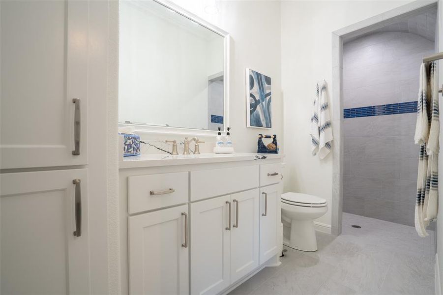 Bathroom with vanity and walk in shower Bathroom with vanity and walk in shower