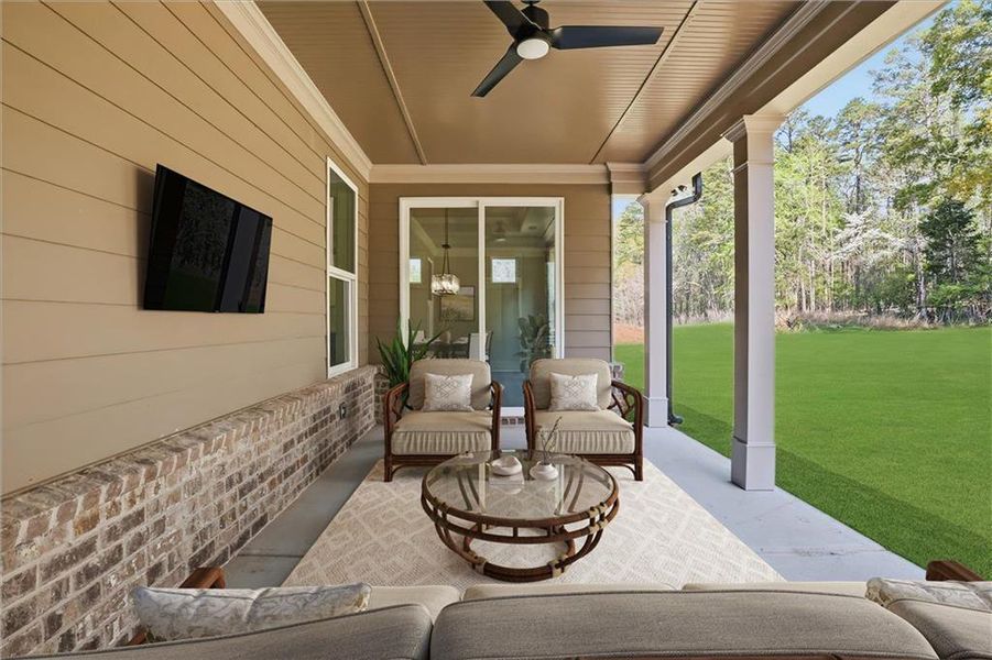 Exterior details and patio area of a home in , Hoschton (Image 3).