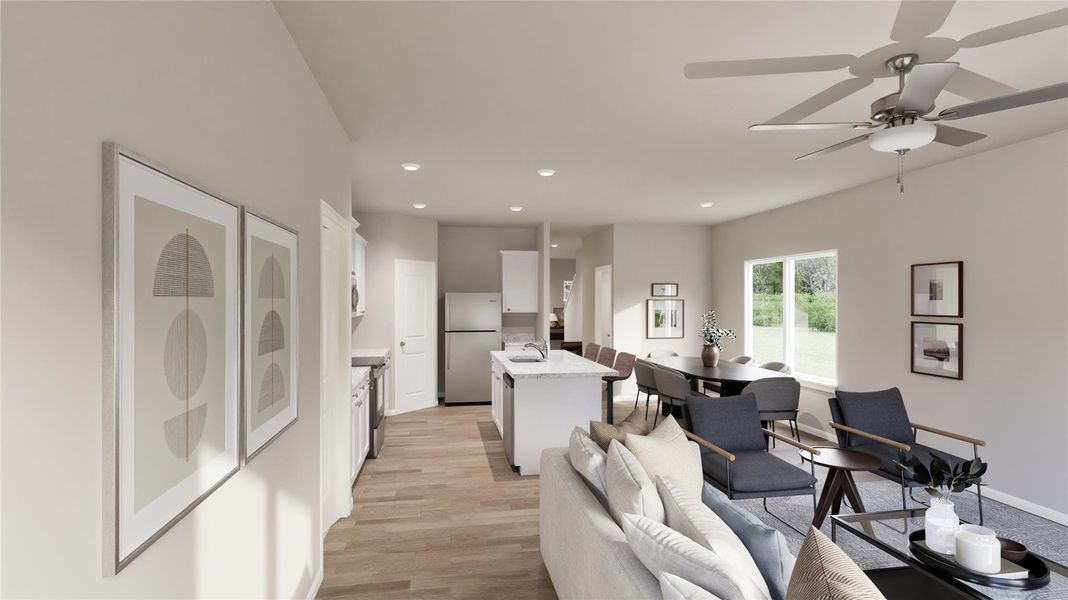 Furnished interior view inside a new home in Magnolia Woods, Magnolia (Image 10). Furnished interior view inside a new home in Magnolia Woods, Magnolia (Image 10).