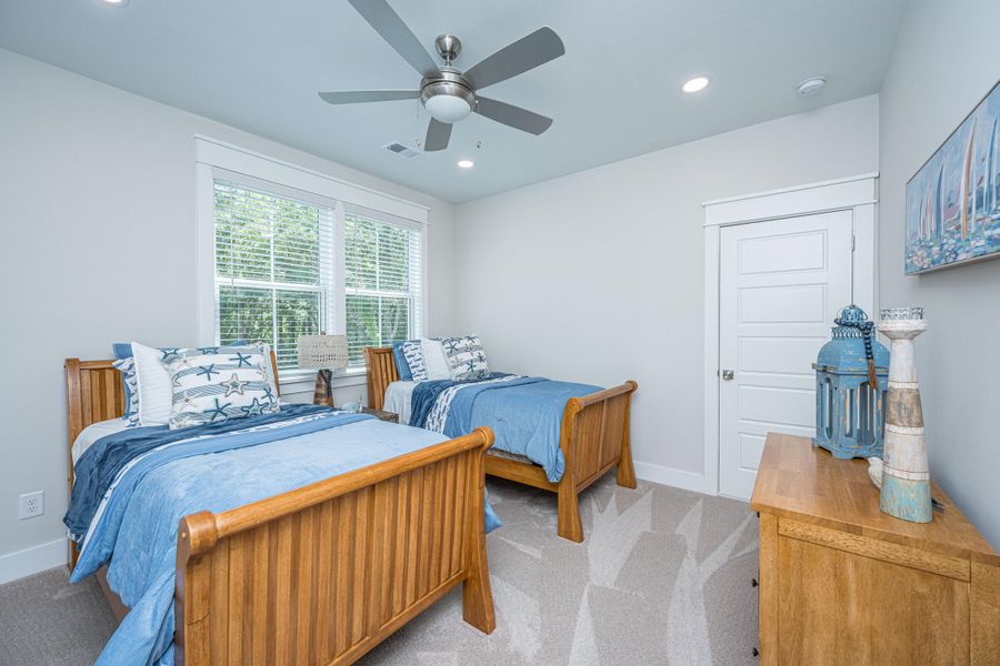 Furnished interior view inside a new home in Overlook at Copahee Sound, Awendaw (Image 47).