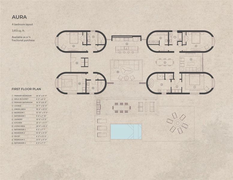 View of Aura floor plan / room layout