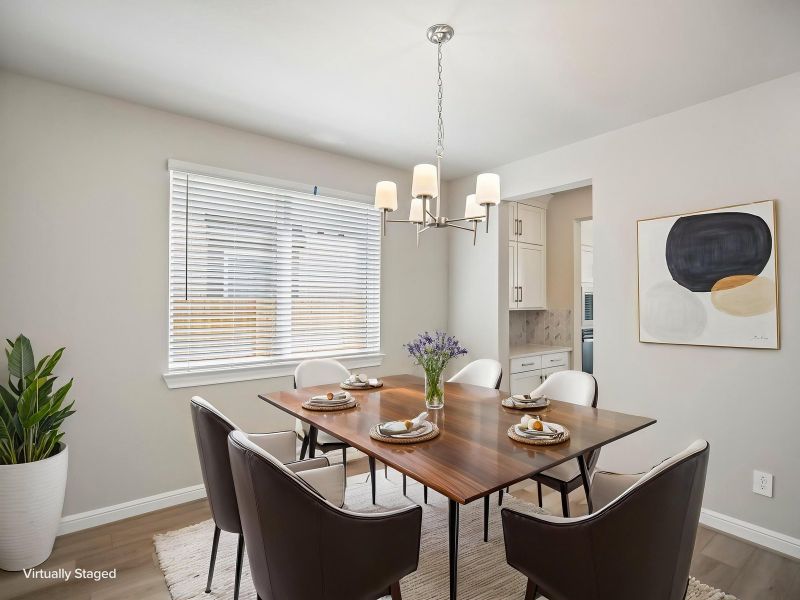 Furnished interior view inside a new home in Massey Oaks - Estate Series, Pearland (Image 6). Furnished interior view inside a new home in Massey Oaks - Estate Series, Pearland (Image 6).
