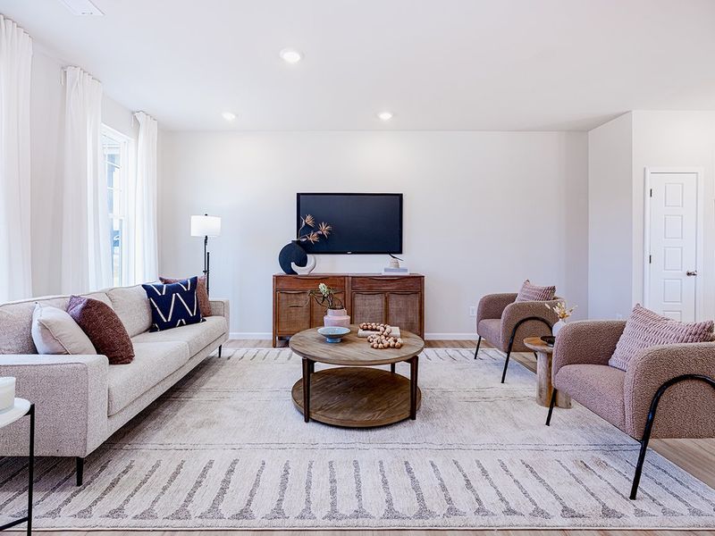 Representative furnished interior of a home built from the Gaston by Brookline Homes in The Crossing at Cramerton Mills, Gastonia (Image 8).