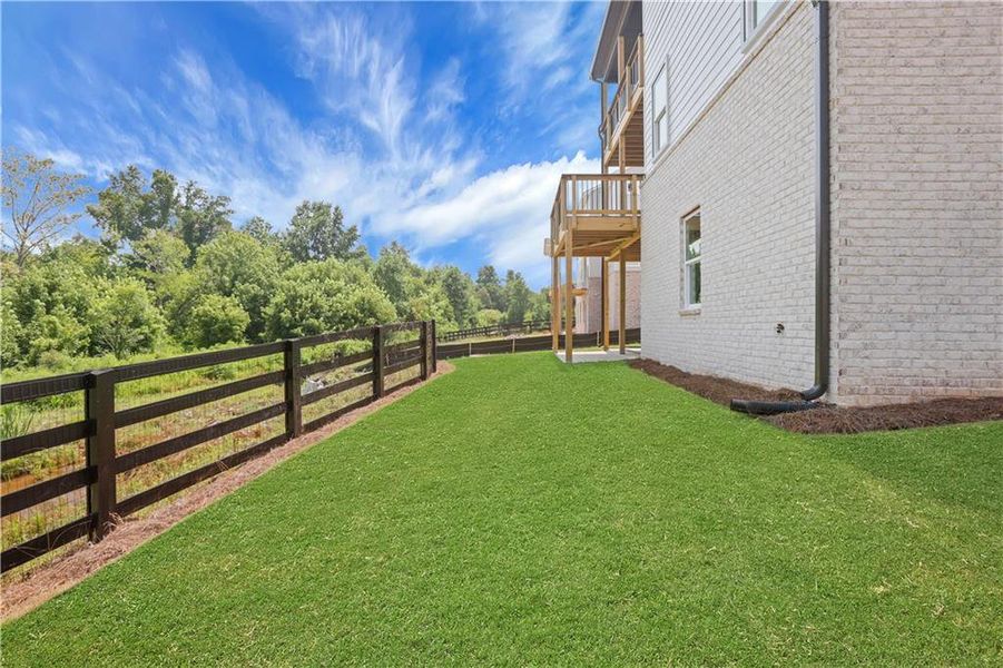 Exterior details and patio area of a home in Hopewell Reserve, Cumming (Image 24).