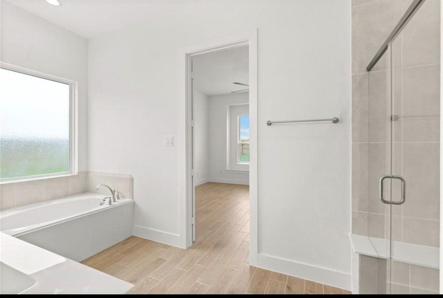 Furnished interior view inside a new home in Bridgeland 45's, Cypress (Image 6).