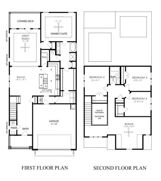 Elba GY, 2-Story Floorplans