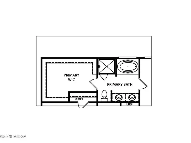 2D floor plan layout of this home in Robins Estates, Warner Robins, GA (Image 4).