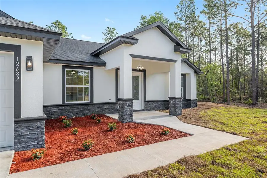Front exterior of a new home in , Dunnellon, FL, highlighting curb appeal (Image 2).