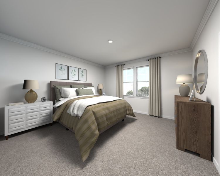 Furnished interior view inside a new home in Avalon Place Townes, Durham (Image 5).