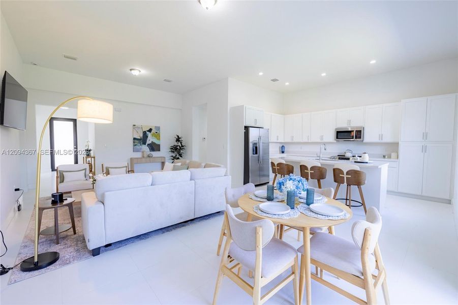 Furnished interior view inside a new home in , Miami (Image 8).