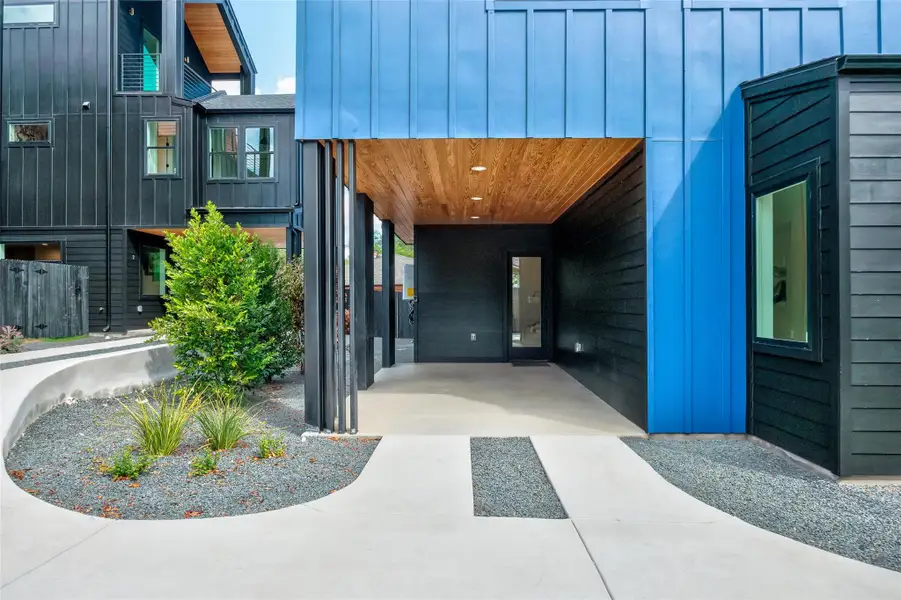 Exterior details and patio area of a home in , Austin (Image 3). Exterior details and patio area of a home in , Austin (Image 3).