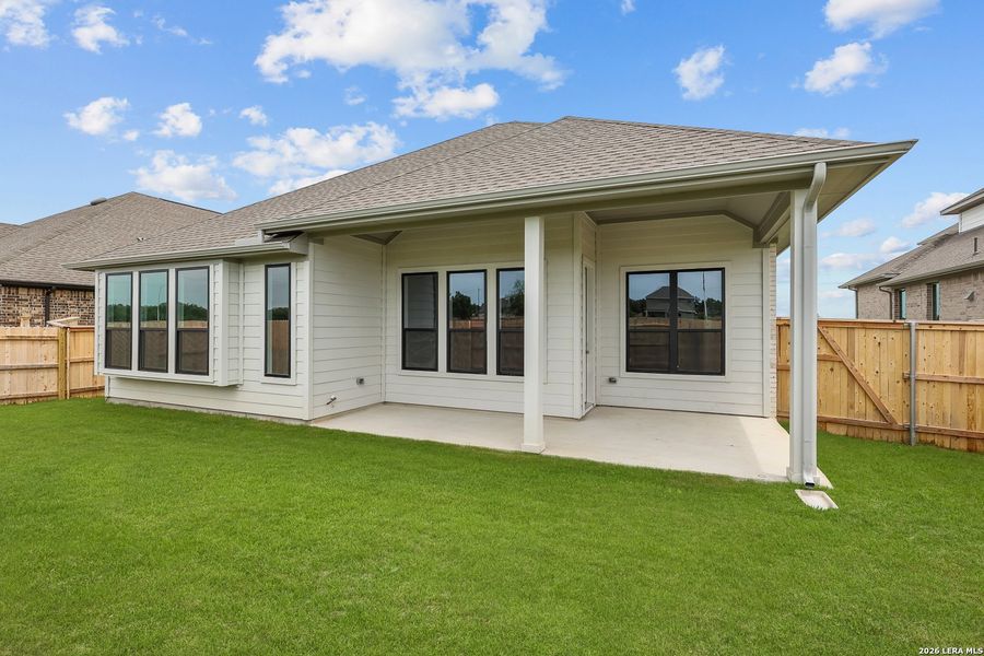 Exterior details and patio area of a home in Buffalo Crossing, Cibolo (Image 3).