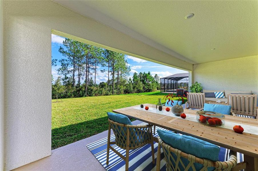 Exterior details and patio area of a home in Two Rivers, Zephyrhills (Image 4).