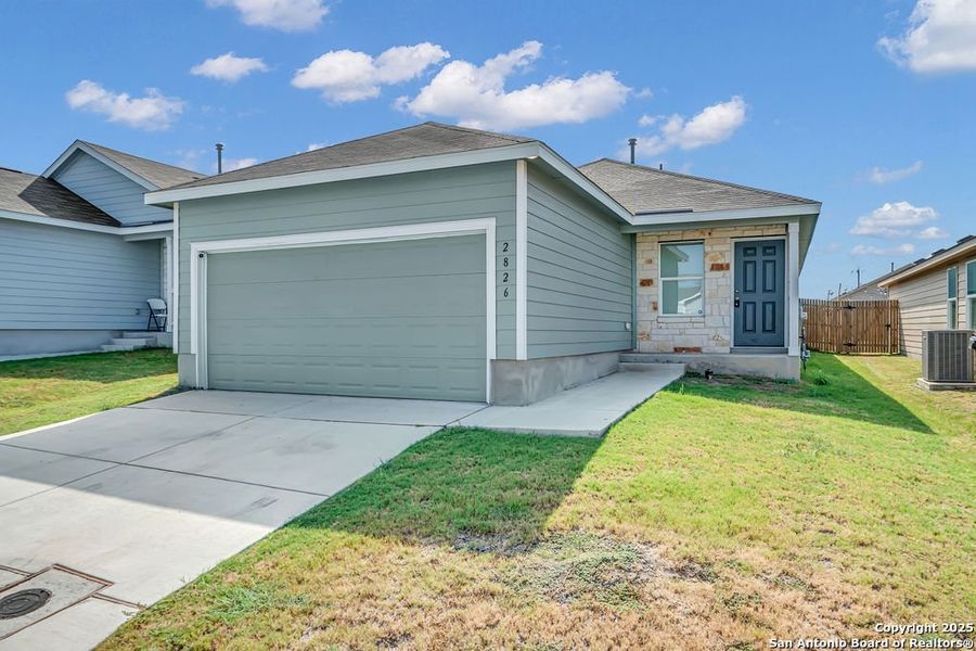 Exterior details and patio area of a home in , Converse (Image 1). Exterior details and patio area of a home in , Converse (Image 1).