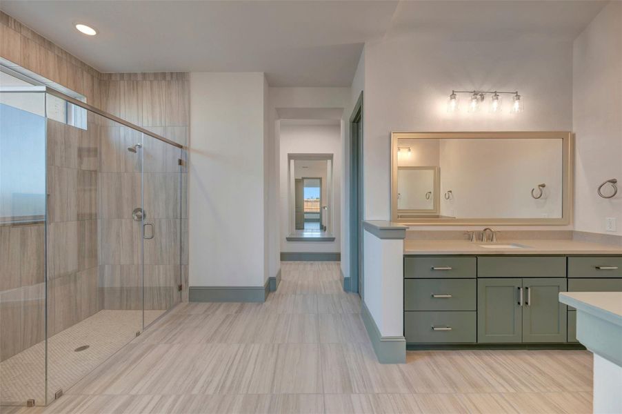 Furnished interior view inside a new home in Sienna - Parkview Collection, Missouri City (Image 9).
