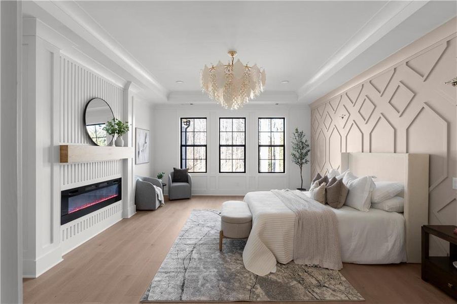 Furnished interior view inside a new home in , Suwanee (Image 73).