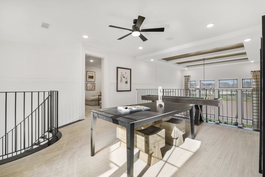Furnished interior view inside a new home in Fulbrook on Fulshear Creek 60', Fulshear (Image 17).