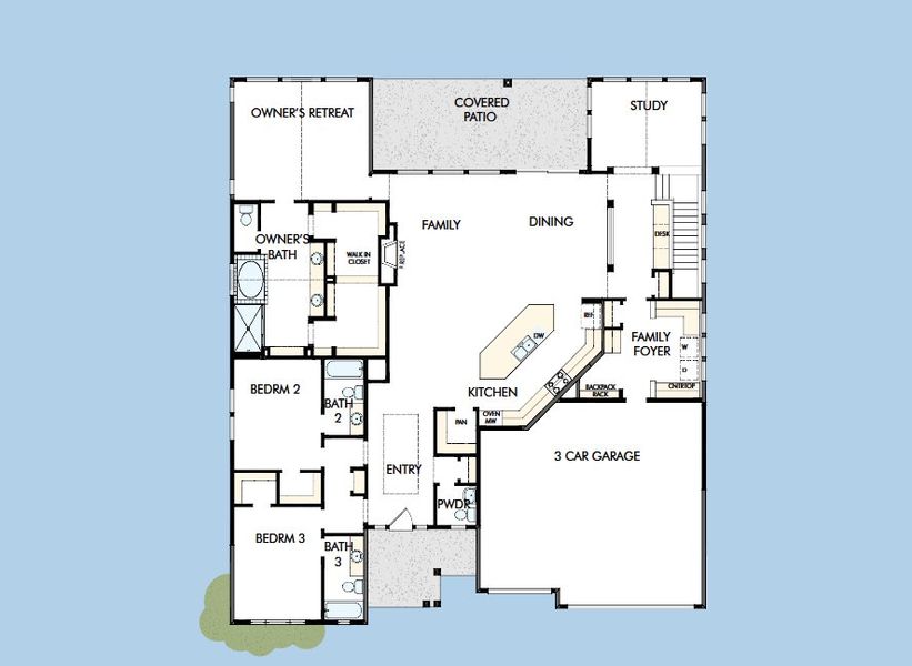 2D floor plan layout for the The Conlin by David Weekley Homes in The Aurora Highlands Signature Collection, Aurora, CO (Image 3). 2D floor plan layout for the The Conlin by David Weekley Homes in The Aurora Highlands Signature Collection, Aurora, CO (Image 3).