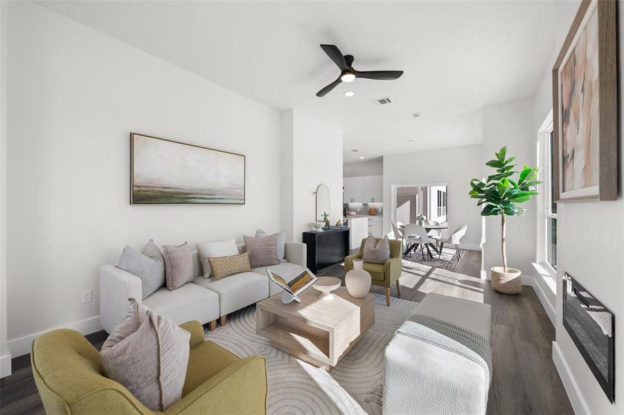 Furnished interior view inside a new home in , Dallas (Image 14).