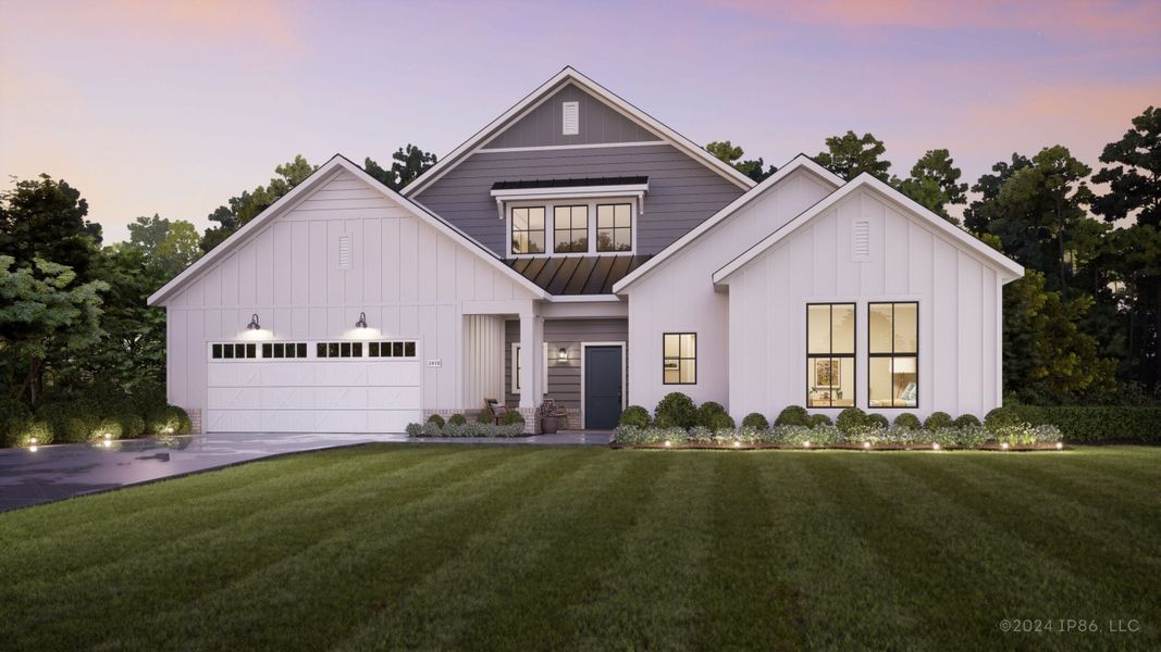 Representative exterior photo of a completed home built from the Provenance by Perfection Builders in The Courtyards at The Heritage, Andover, KS (Image 4).
