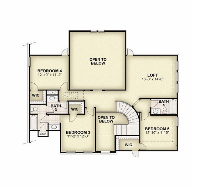 2D floor plan layout of this home in Nelson Lake Estates, Rockwall, TX (Image 5).