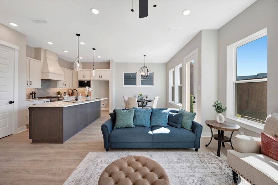 Furnished interior view inside a new home in Retreat at Oak Park, Houston (Image 24).