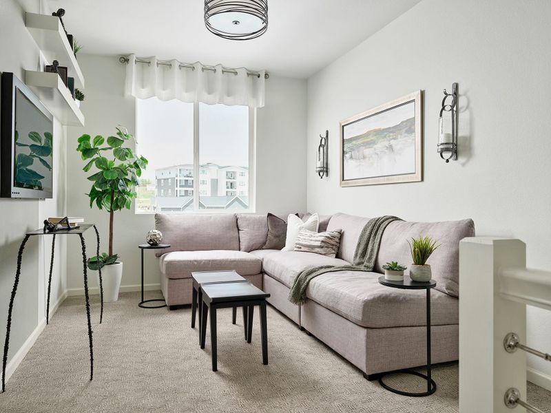 Furnished interior view inside a new home in Sugar Mill Village, Longmont (Image 24). Furnished interior view inside a new home in Sugar Mill Village, Longmont (Image 24).