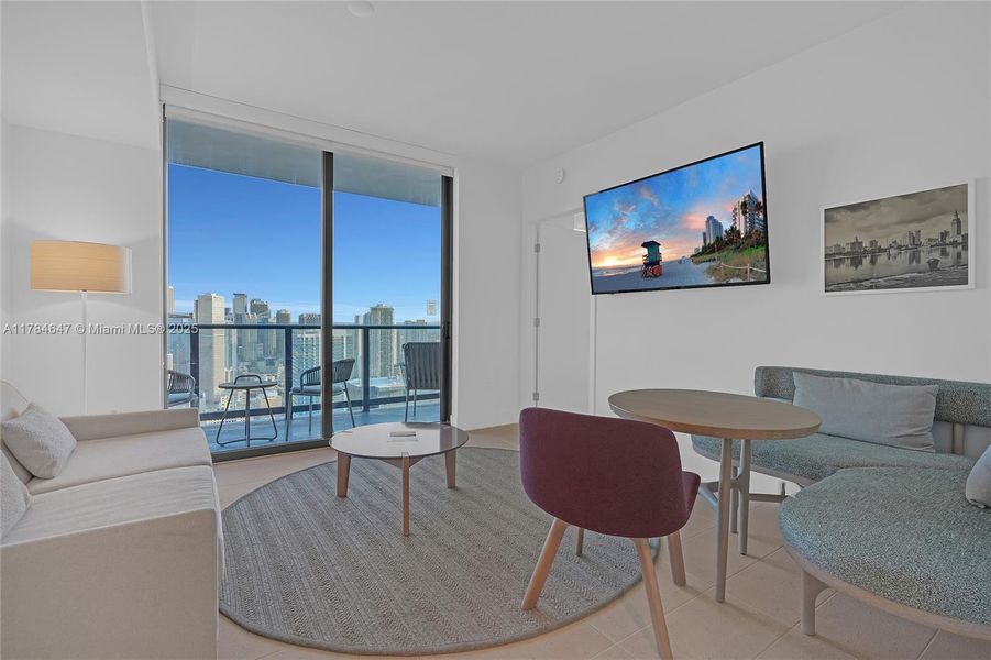 Furnished interior view inside a new home in , Miami (Image 6).