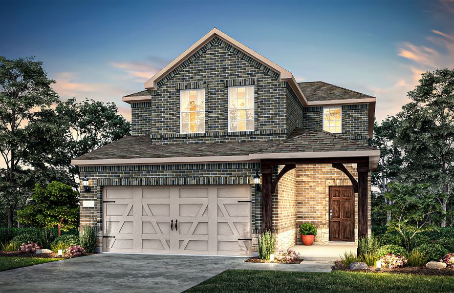 The Harrison, a two-story home with 2-car garage,