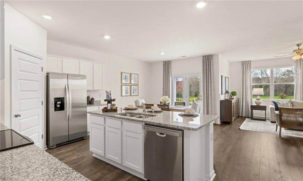 Furnished interior view inside a new home in Twin Lakes, Hoschton (Image 29).