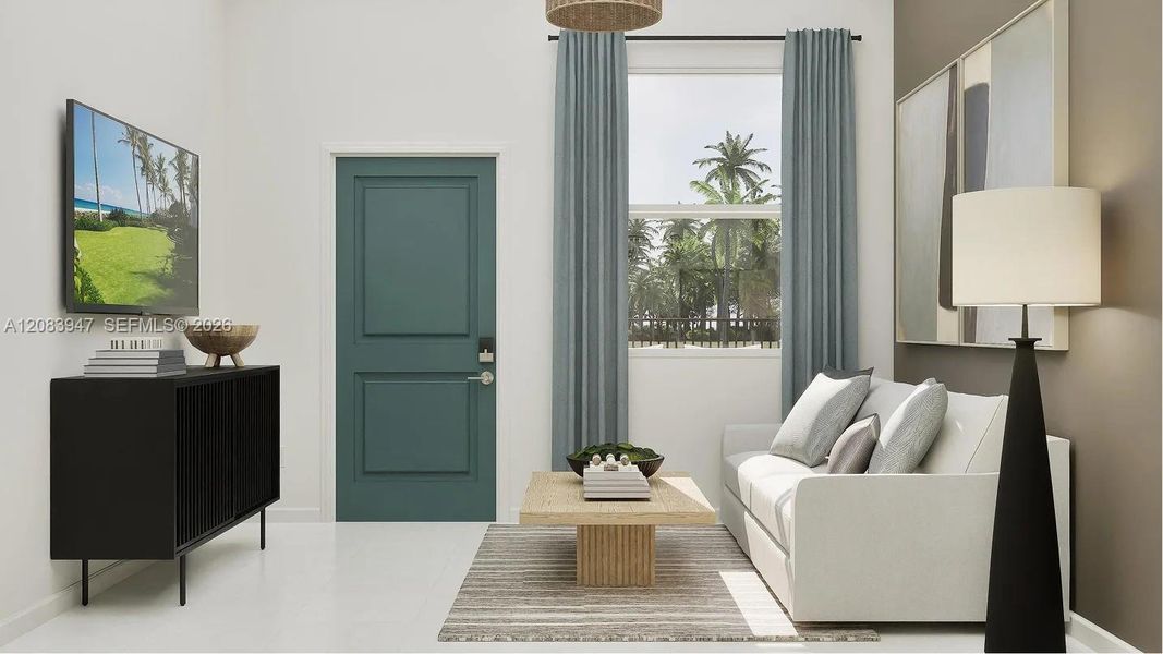 Furnished interior view inside a new home in Breezewood, Miami (Image 2).