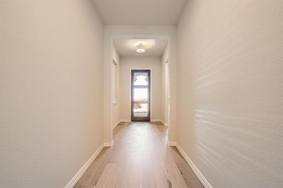 Entryway featuring light hardwood / wood-style flooring